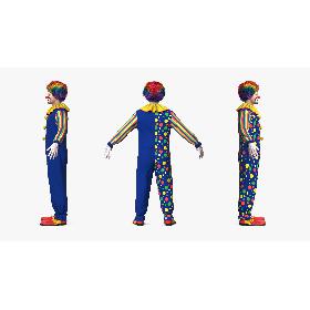 3D model Funny Clown Costume Fur